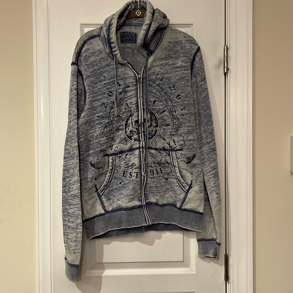 men’s guess jacket 57% polyester 43% cotton S new
